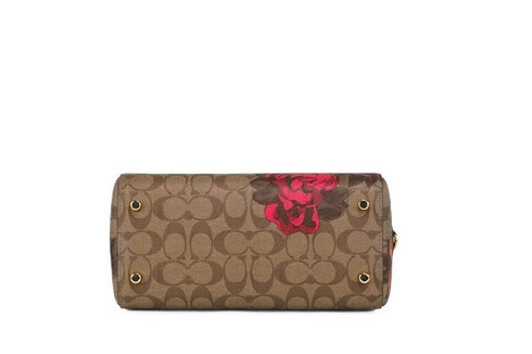 COACH Rowan Medium Jumbo Floral Print Coated Canvas Satchel Handbag